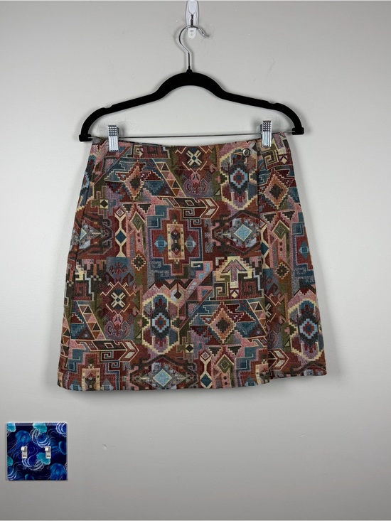 Carole Little Dresses & Skirts - VTG Carole Little Tapestry Southwestern Aztec Western Fall Wrap Skirt 6 Petite
